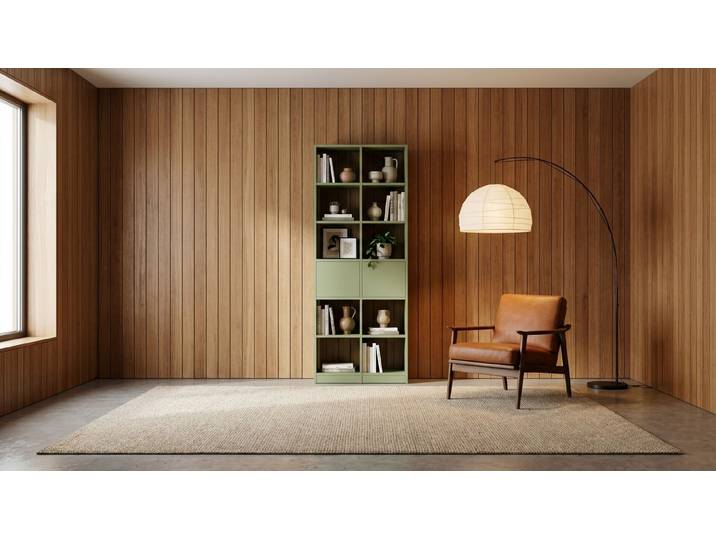 Regal planen in Salbeigrün MDF Lackiert Blass­grün