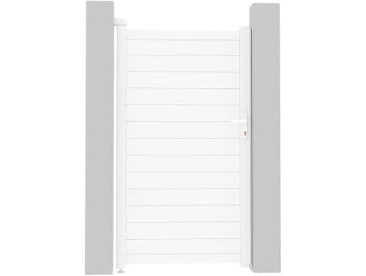 Portillon aluminium \ Eric\ - 101.2 x 180.9 cm - Blanc