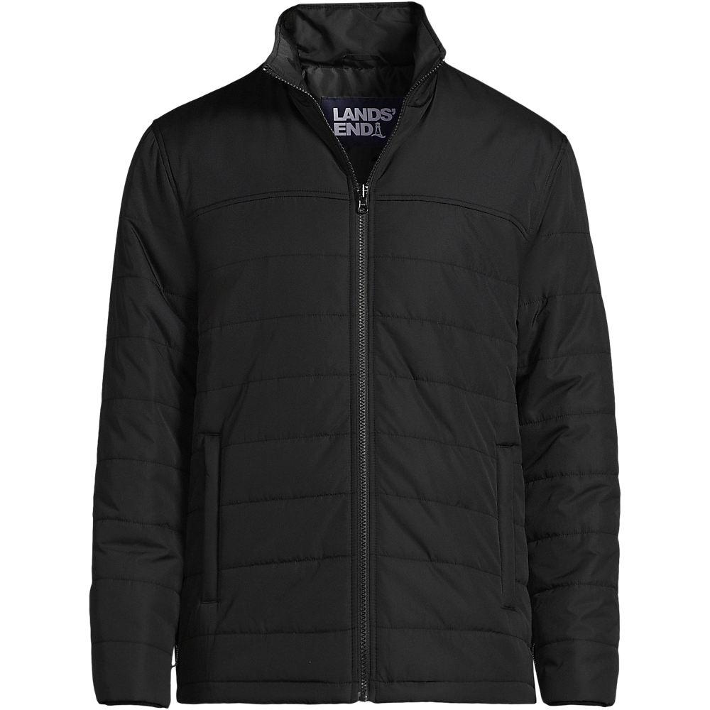 Wasserabweisende Steppjacke, Herren, size: regular, Schwarz, Polyester, by Lands' End
