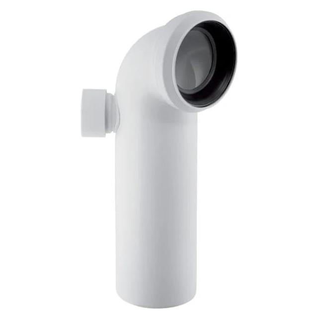Geberit toiletbøjn 90gr. hvid - ekstra tilslutning til venstre, 110mm, 50mm, Alpin-hvid (152.616.11.1)