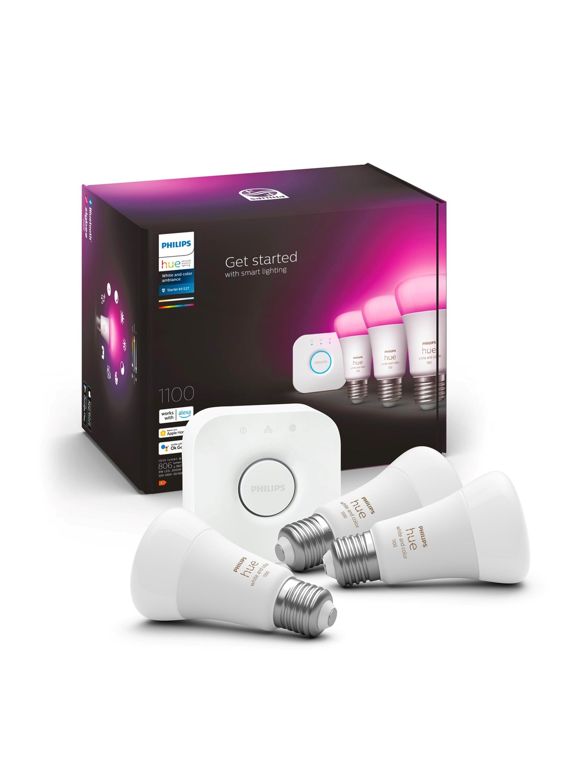 Philips Hue Color A60 E27 1100 Lumen - Starter-Kit