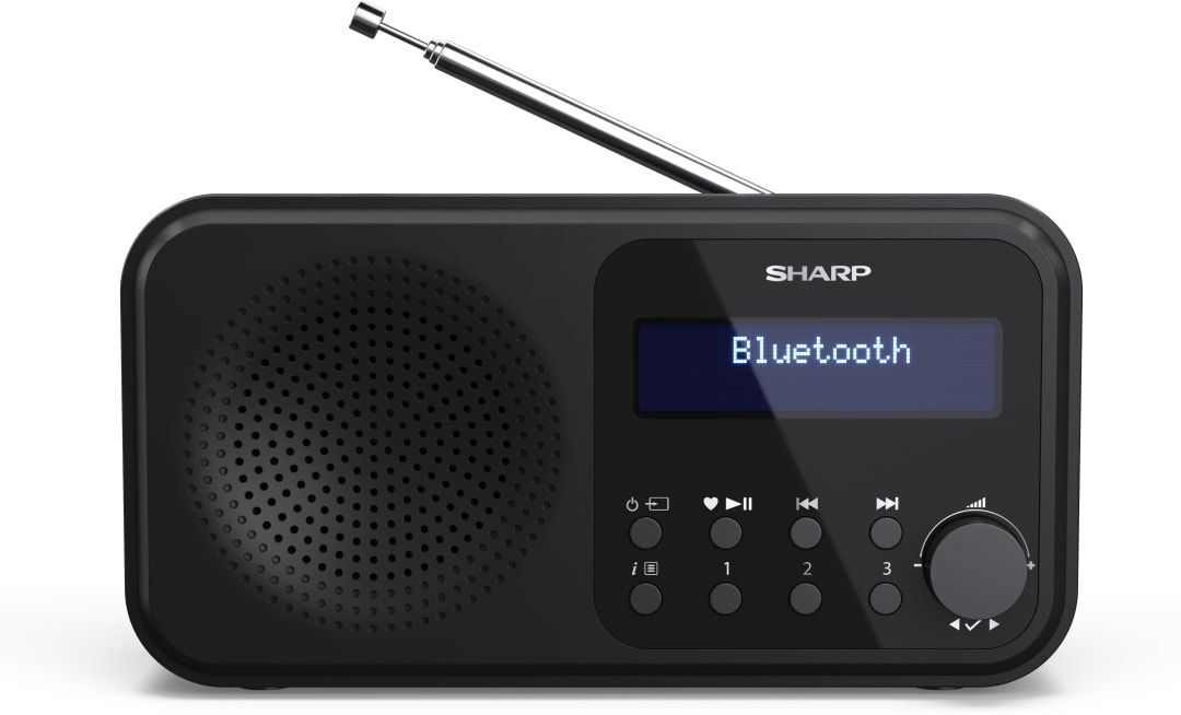 Sharp - Tokyo Portable Digital and FM Radio - Black Midnight
