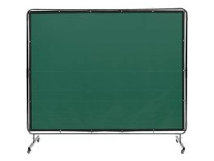 VEVOR Rideau de Soudage avec Cadre, 1,8x2,4 m Écran de Protection pour Soudure en Vinyle Ignifuge sur 4 Roues Pivotantes 2 Verrouillables, Rideau Mobile Professionnel pour Atelier, Industrie, Vert