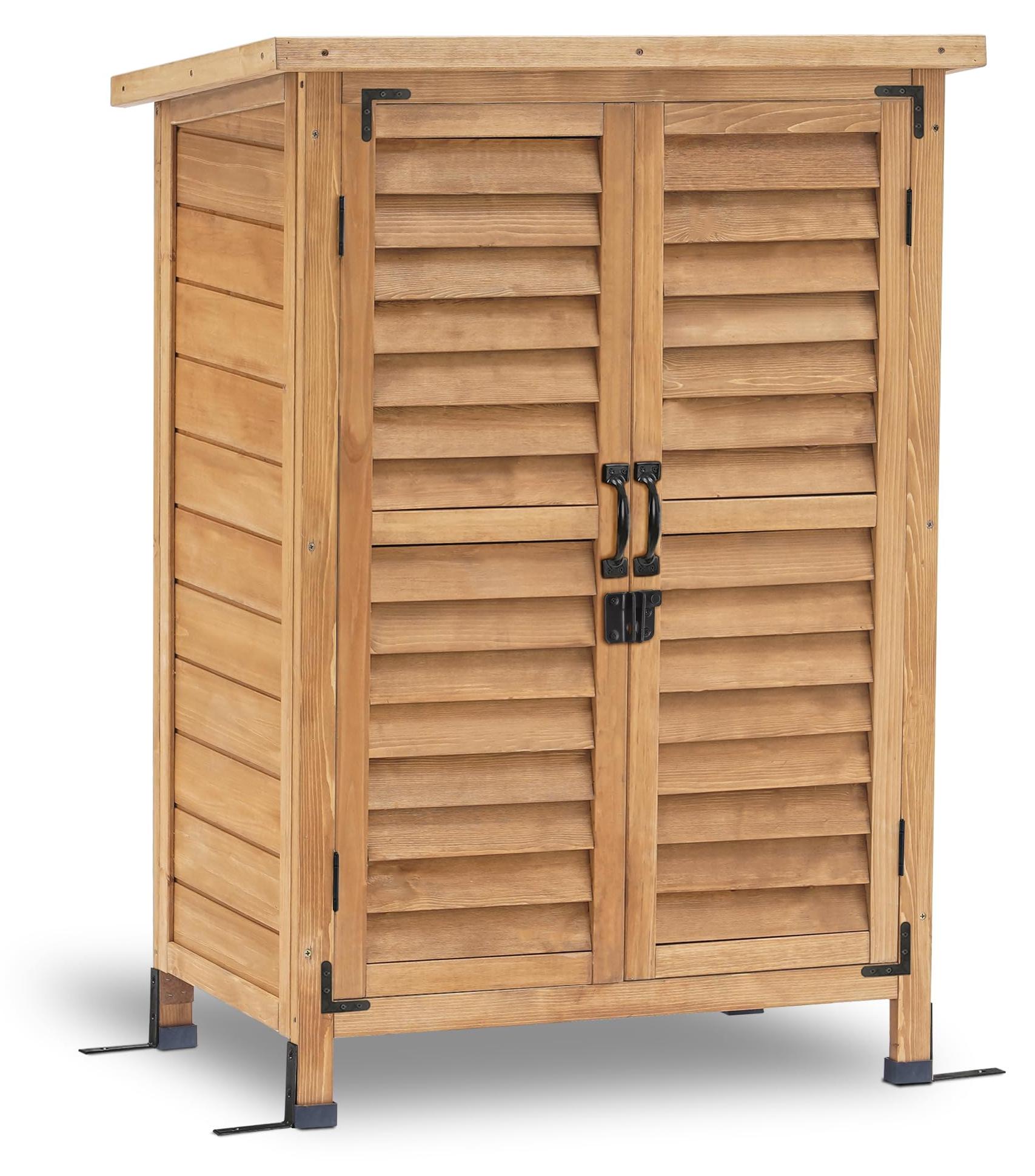 Gartenkasten aus Holz, Naturfarbe - 47 x 63 x 96 cm - Wetterbeständig