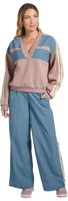 Masseys Replay Track Set (Women's) Athletic in Fawn/Bluestone, Size Medium, Cotton/Nylon/Polyester