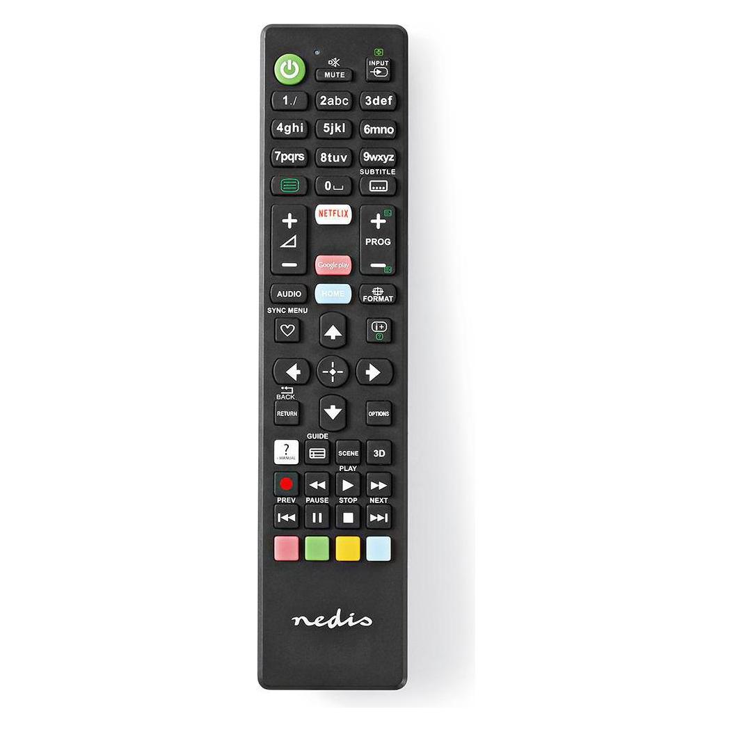 Nedis Ersatz Fernbedienung Passend für: Sony Fest 1 Gerät Google Play Button/Netflix Button Infrarot (Gerätespezifische Fernbedienung, Infrarot) (TVRC41SOBK)
