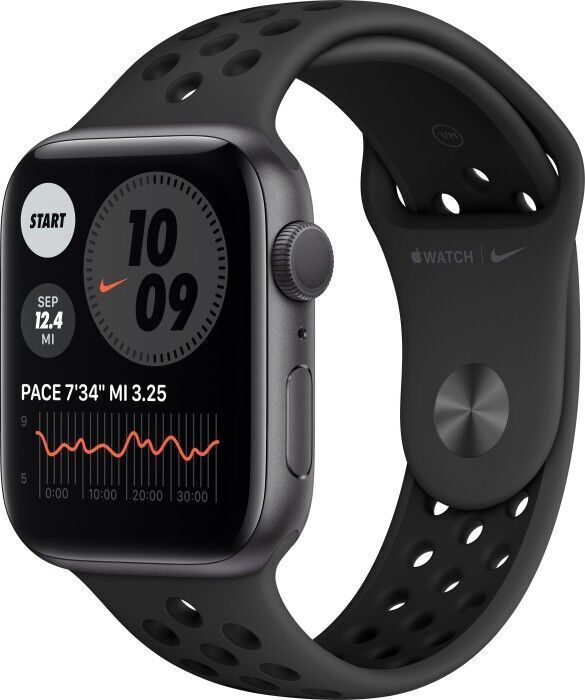 Apple Watch Nike Series 6 Aluminium 44 mm (2020)   GPS   Space Grey   black Sport Band - Refurbished