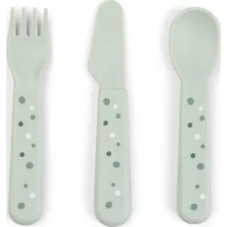 Foodie Happy Dots Baby-Besteck grün 3 El.