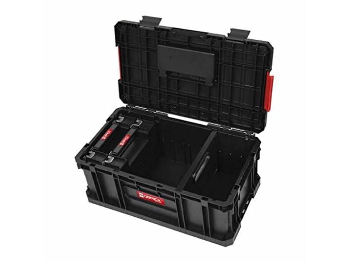 QBRICK 1606 Boîte à outils avec 2 organiseurs Boîte à outils modulaire Rangement à outils (KG) Noir