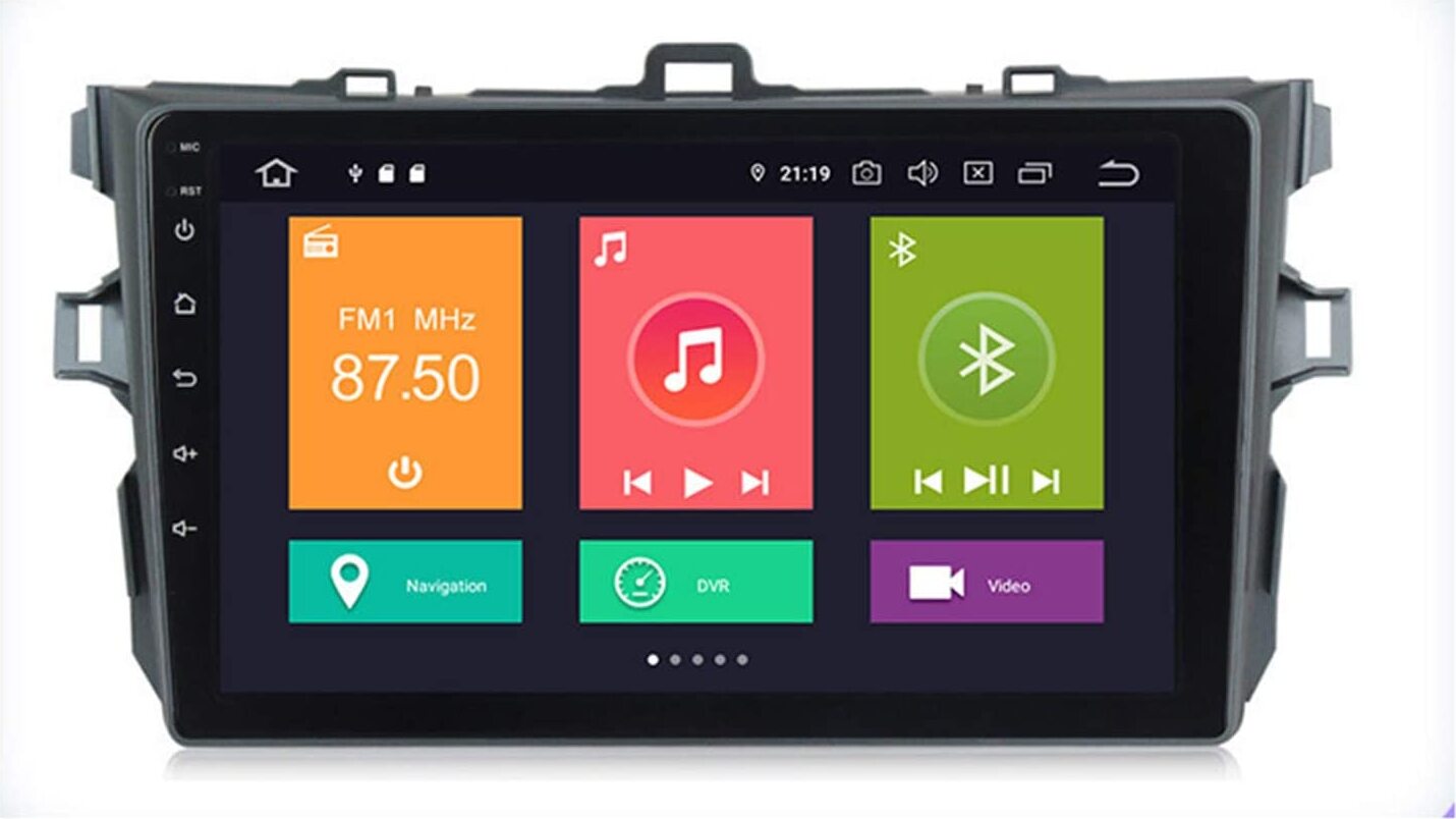 Toyota Corolla Android 10 Autoradio 9 zoll Touchscreen Bluetooth GPS 3D Navigation MIT 64Bit Octa Core CPU Prozessor; Cortex-A53; 4GB RAM; 64GB ROM