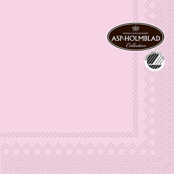 ASP-Holmblad Frokostserviet, 3-Lags, Lyserød, 20 Stk.