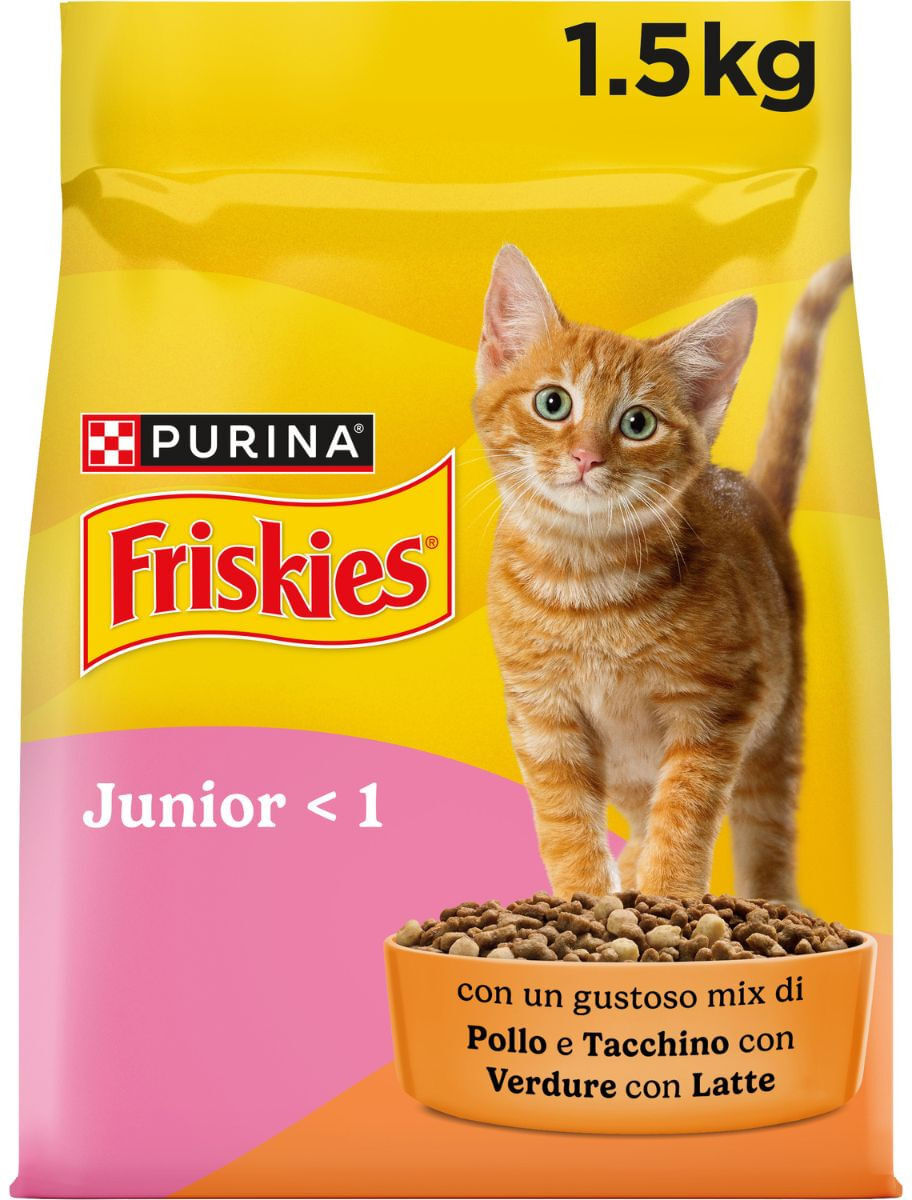 Friskies Crocchette Gatto Junior Pollo e Carote 1.5KG