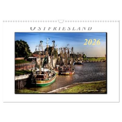 Ostfriesland - der alte Hafen Greetsiel (Wandkalender 2026 DIN A3 quer), CALVENDO Monatskalender