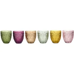 Chic Antique Saint-Émilion Trinkgläser mit Muster, 6 Farben, H10, Ø8,5 cm
