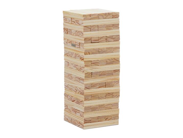 XL Wackelturm Holz Hellbraun