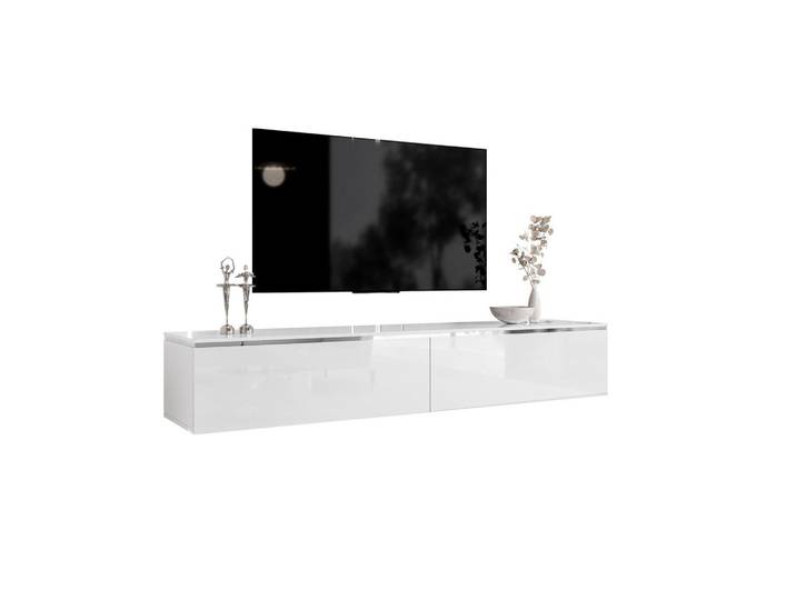 TV-SCHRANK AURORA SILVER 180 cm mit LED-Beleuchtung – hängend