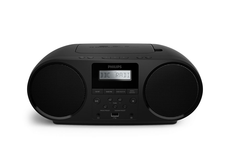 Philips TAZ6000/10 CD Player DAB, DAB+, FM Radio (Schwarz)