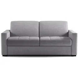 Madinitaly, Sofa + Bettsofa, Express-Umbausofa - MARIUS - Hellgrauer Stoff - 190 x 100 x 87 cm