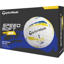 TaylorMade Golfbälle SpeedSoft INK - 12er Pack, gelb/blau