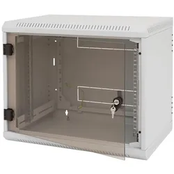 Triton RBA-04-AS6-CAX-A1 - 19" Wandverteiler, einteilig, 4 HE, 595 mm Tiefe (4 HE, 19 Zoll Rack), Serverschrank, Grau