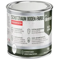 Derendo Schutzraum Bodenfarbe weiß 1kg
