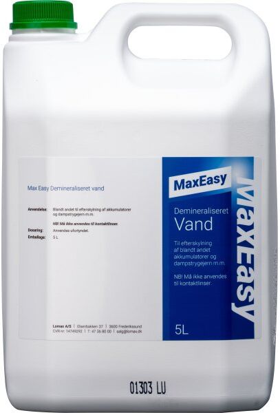 Max Easy Demineraliseret Vand, 5 L