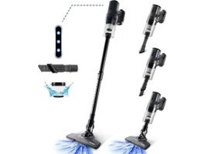 Vortex - Aspirateur Balai 2en1 Sans Fil - 140w - Autonomie(40min) - Filtre Hepa - Fourni Avec Support Mural