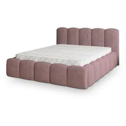 POLSTERBETT FALINA 160x200 cm mit Bettkästen - Rosa