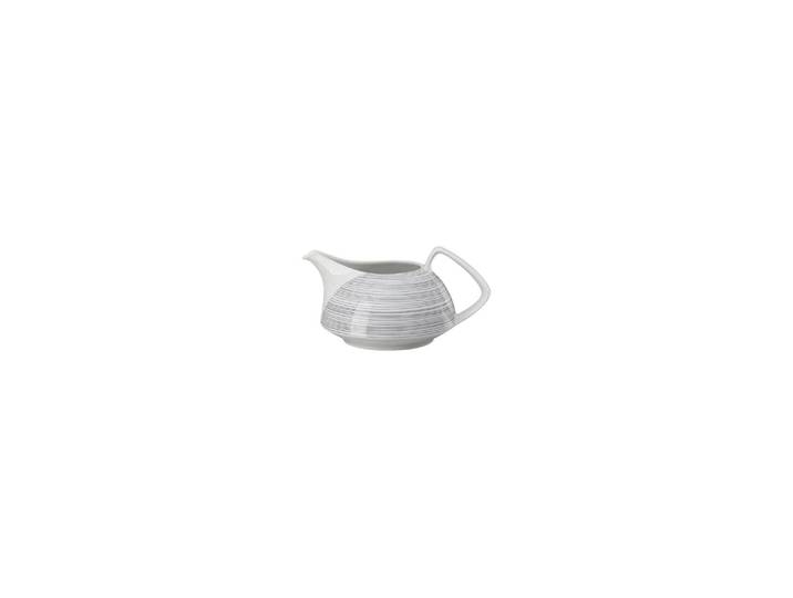 Milchkännchen ROSENTHAL Rosenthal TAC Gropius Stripes 2.0 0.25 l , weiss (dunkelgrau), H:7cm Ø:14,2cm, Porzellan, Kannen, Milchkännchen