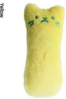 Uplift Essentials Plush Vocalizing Catnip Kickers & Teeth Grinding Toys yellow
