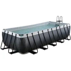 Exit rechteckiger Rahmenpool mit Sandfilteranlage 540 x 250 cm (Höhe 122cm) 540 x 250 x 122 cm schwarz