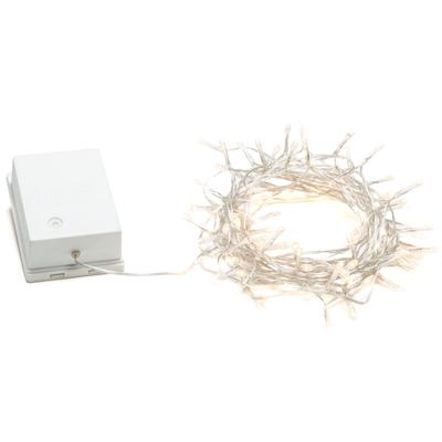 KONSTSMIDE LED-Lichterkette "Weihnachtsdeko aussen", weiß (transparent, weiß), Dioden 80 Stk., Gesamtlänge 8,4m, Lichterketten, für den Außenbereich, 80 warmweiße Dioden, transparentes Kabel