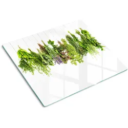 GLASPLATTE 60x52 cm Kräuterschnur