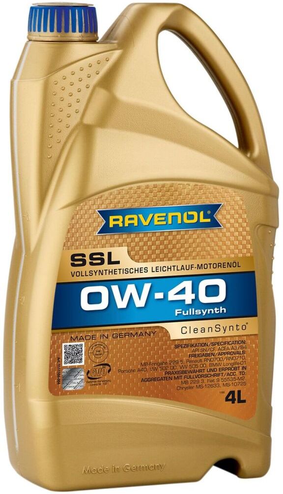 Motoröl RAVENOL 1111108 SSL 0W40 4L