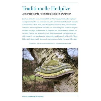 Heilpilze Kurs 2024 - Seminarinternes Skript (S/W), Taschenbuch von Karin Röhlig, Epubli, 978-3-7584-8065-2