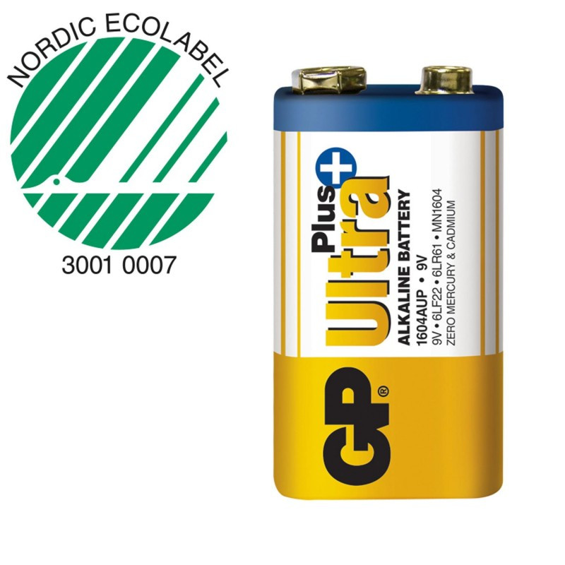 GP Batteries Ultra Plus Alkaline 9V Wegwerpbatterij, 1 stuk