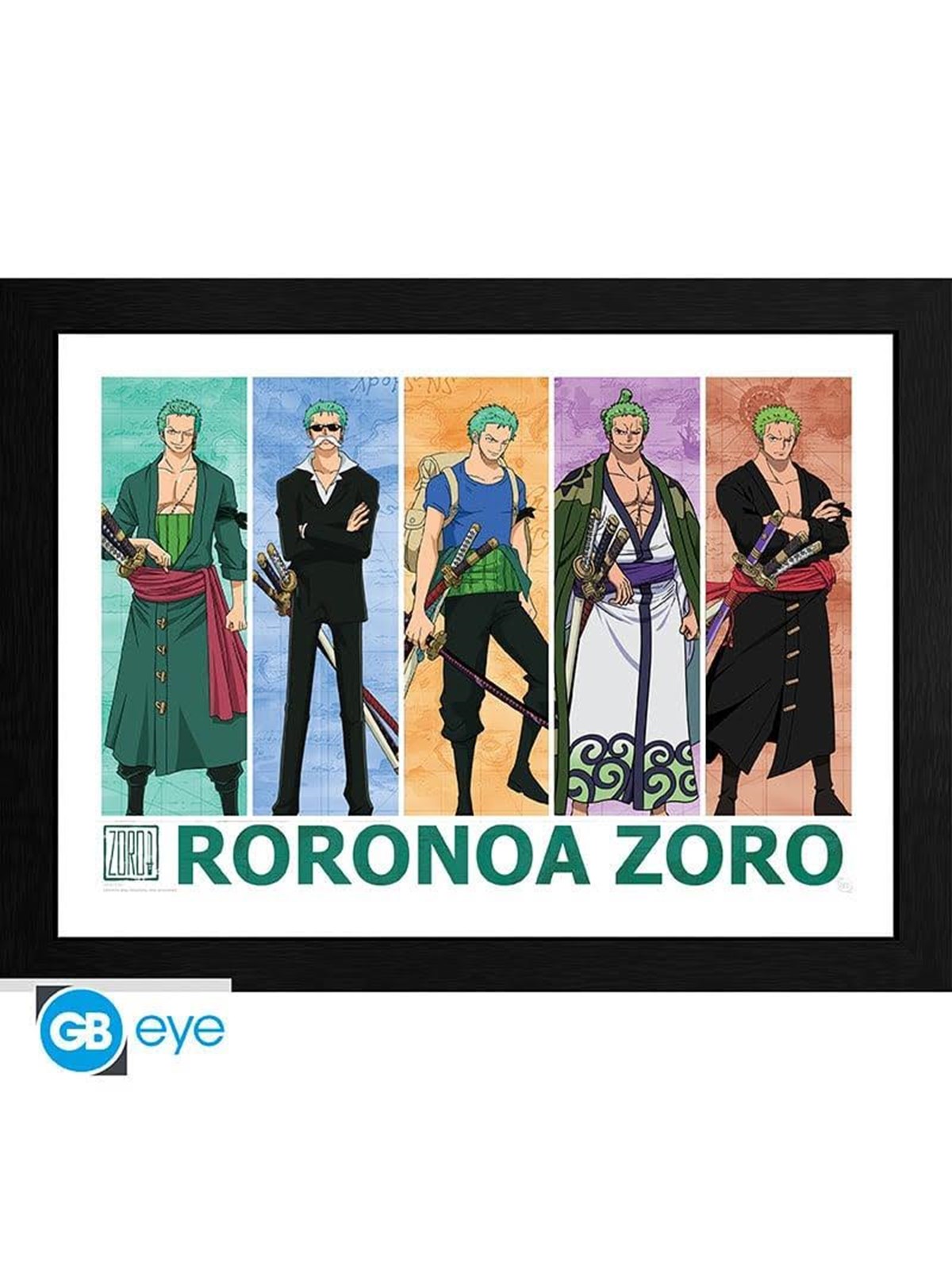 GB Eye - One Piece - Pirate Hunter Zoro - Framed Print - Bild