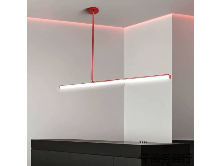 Moderne nordique Simple longue bande pendentif LED lumières Restaurant Table bureau bande concepteur lustres lampes d'éclairage intérieur