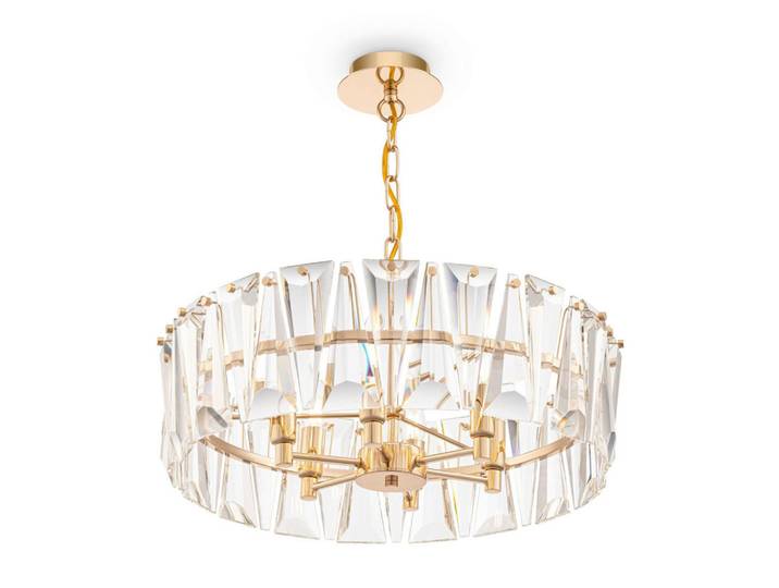 Maytoni Pendelleuchte Modern, Goldfarben, Metall, rund, 23.8 cm, CE, beliebig kürzbar, gleichmäßige Lichtverteilung, Lampen & Leuchten, Innenbeleuchtung, Hängeleuchten, Pendelleuchten