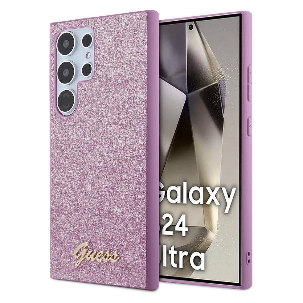 Guess Tasche für S24 Ultra S928 GUHCS24LHGGSHU Hardcase Glitter Script lila (Samsung Galaxy S24 Ultra) (1467198017)