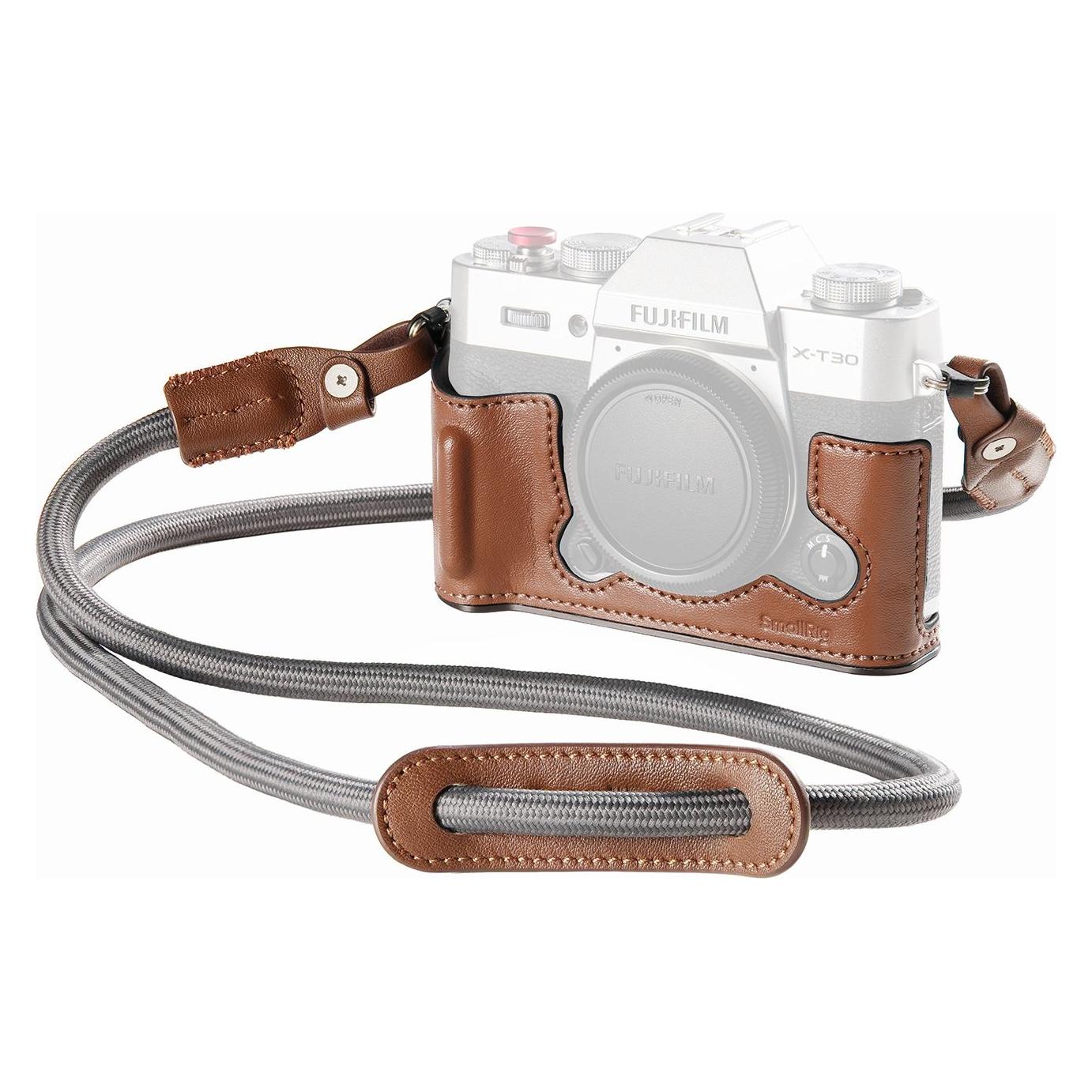 SmallRig 5670 Leather Half Case Kit for FUJIFILM X-T30 / X-T30 II / X-T30 III (Brown) (5670)