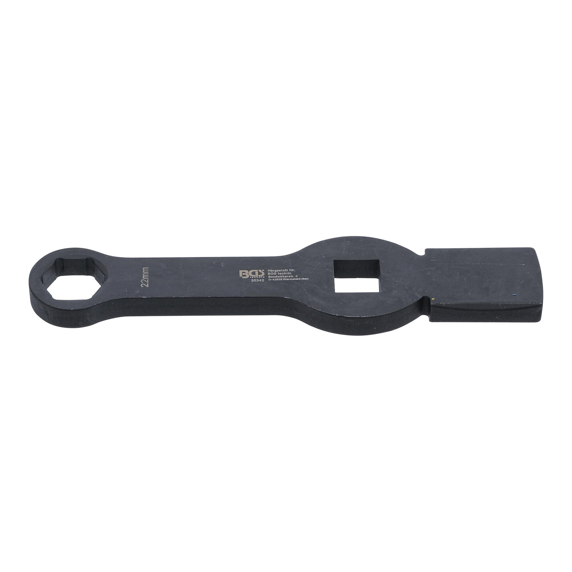 BGS Schlag-Ringschlüssel Sechskant mit 2 Schlagflächen SW 22 mm ; BGS technic (35342)