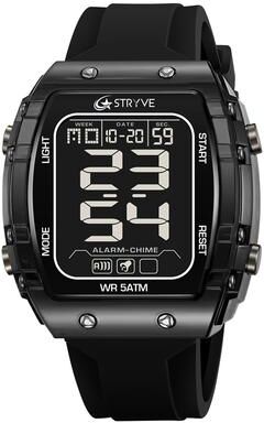 ModernMart Mens Waterproof Digital Sports Watch With Chronograph & Silicone Band 1