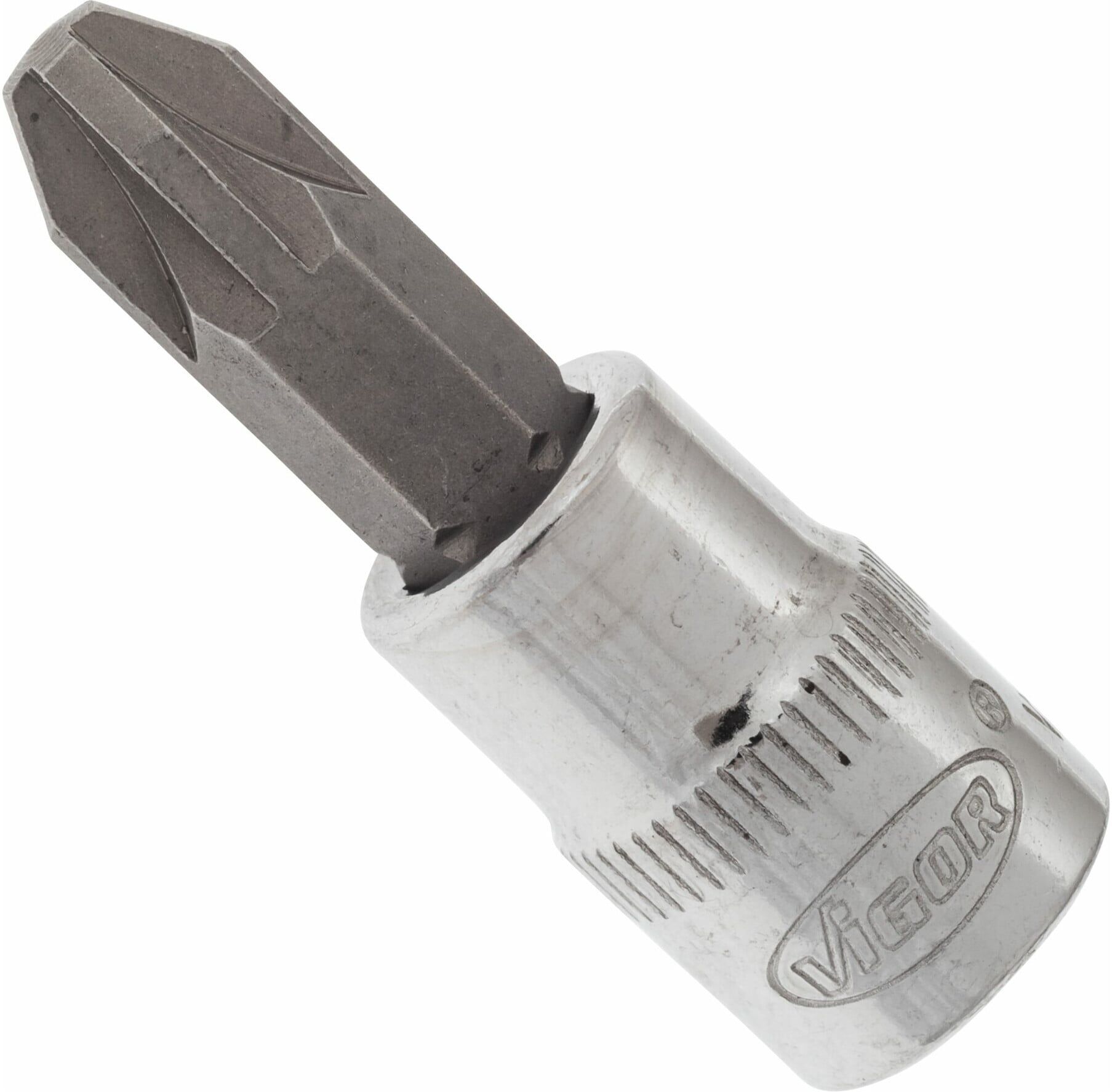 VIGOR Innenvierkant Antrieb 6,3 = 1/4 Zoll Schraubendreher-Einsatz Pozidriv-Profil (PZ) V2441N ∙ Vierkant hohl 6,3 mm (1/4 Zoll) ∙ Pozidriv Profil PZ )