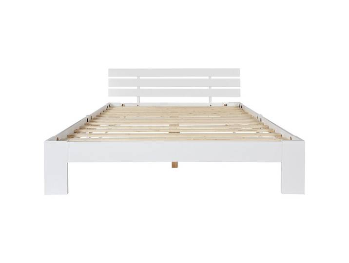 Massivholzbett 140x200cm Doppelbett Stauraum unter dem Bett, Weiß, 140x200 cm, Schlafzimmer, Betten