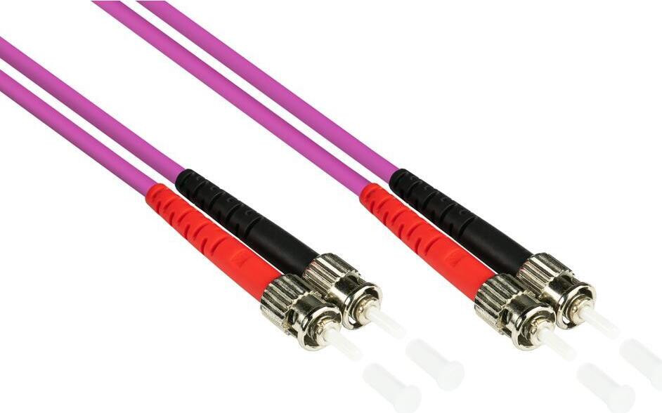 Alcasa Vezeloptiek Patchkabel ST/ST Connector Type ST Klasse OM4, 0,5 meter