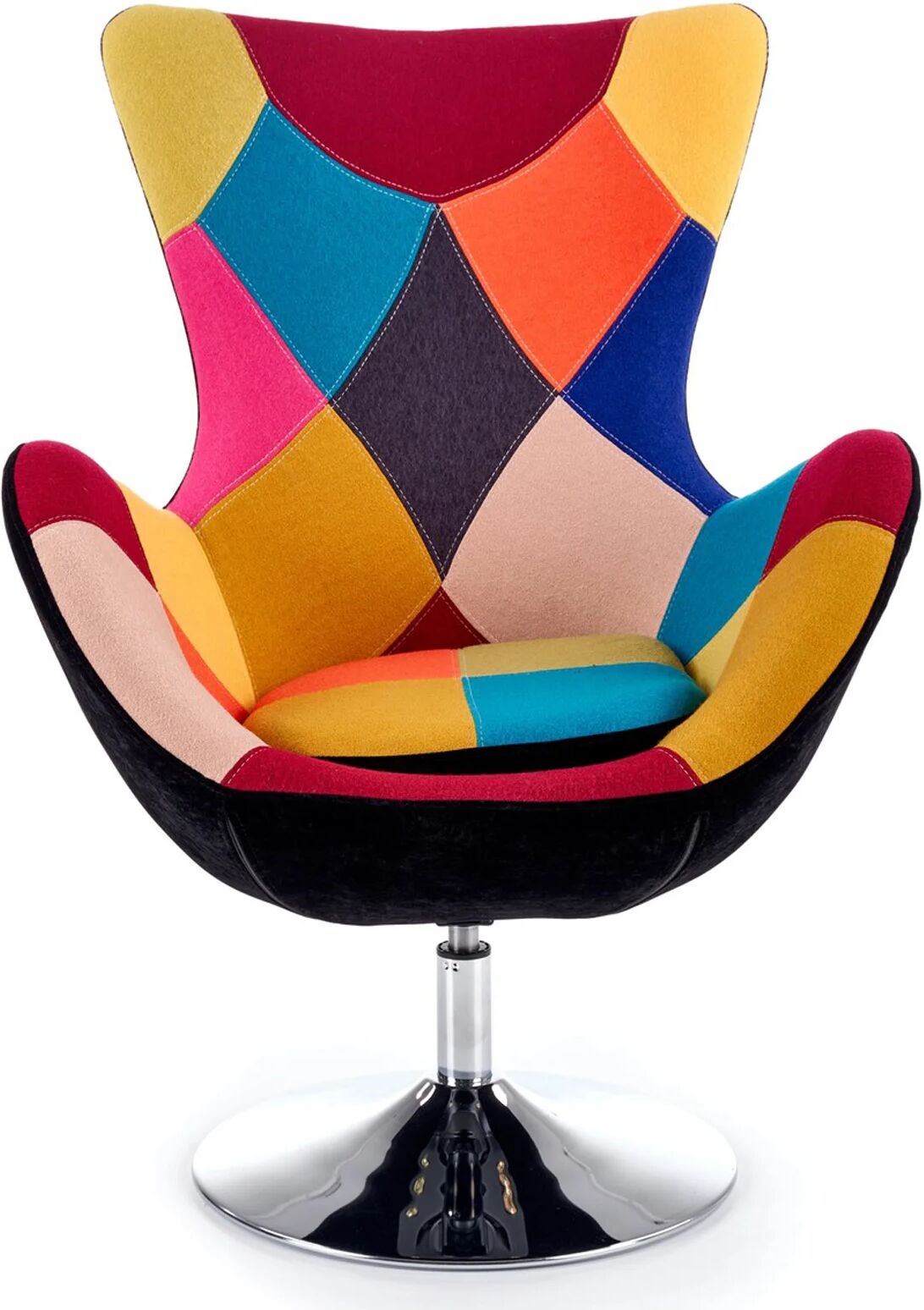 garneroarredamenti Poltrona relax imbottita in tessuto multicolore Samantha