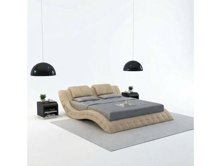 Xlmoebel, Wasserbett Wasserbett Hotel Doppelbett USB Lederbett Polsterbett Neu, (1-tlg), Made in Europa