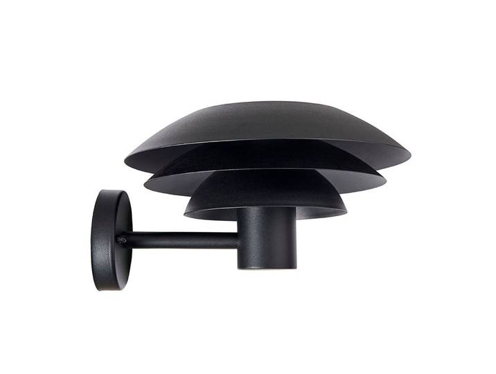 DL25 buitenwandlamp, matzwart, Ø 25 cm - Dyberg Larsen - Scandinavisch - Metaal - 1 lamp