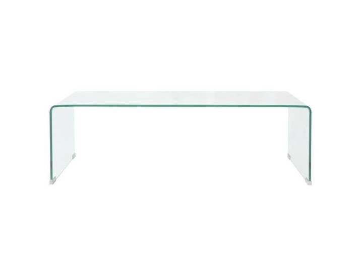Table basse - Verre trempé - Transparent - 98x45x30 cm